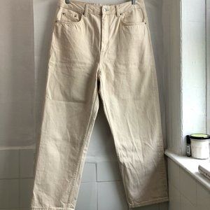 & Other Stories High Waisted Jeans 31 cream